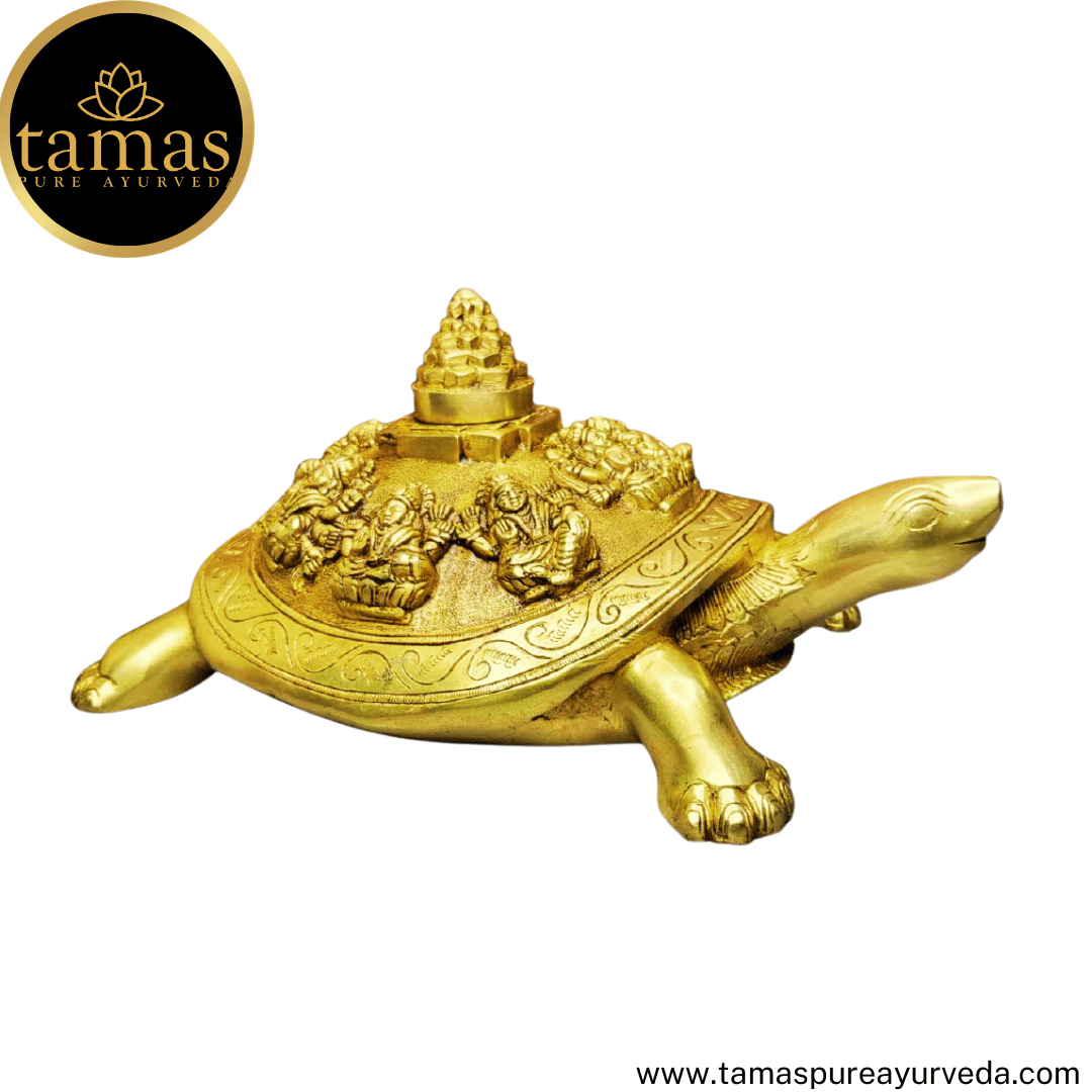 Tamas Ashta Lakshmi Mata Idol | Brass Yantra on Tortoise Statue 8.3kg